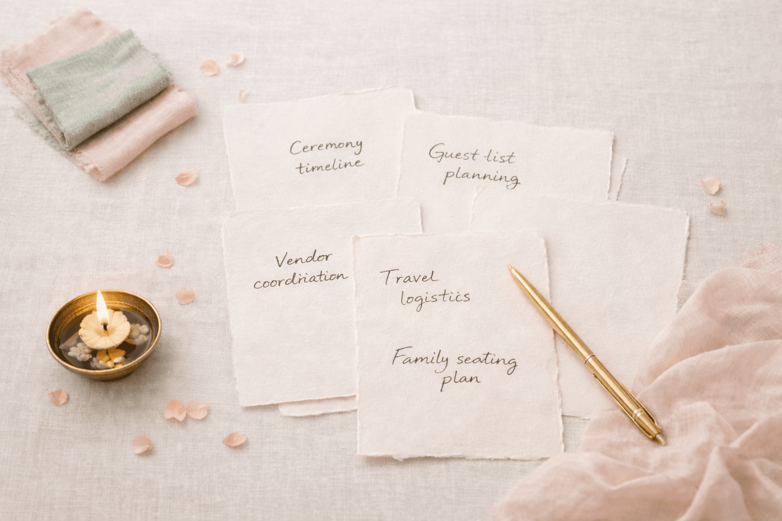 Elegant Indian wedding couple in traditional attire